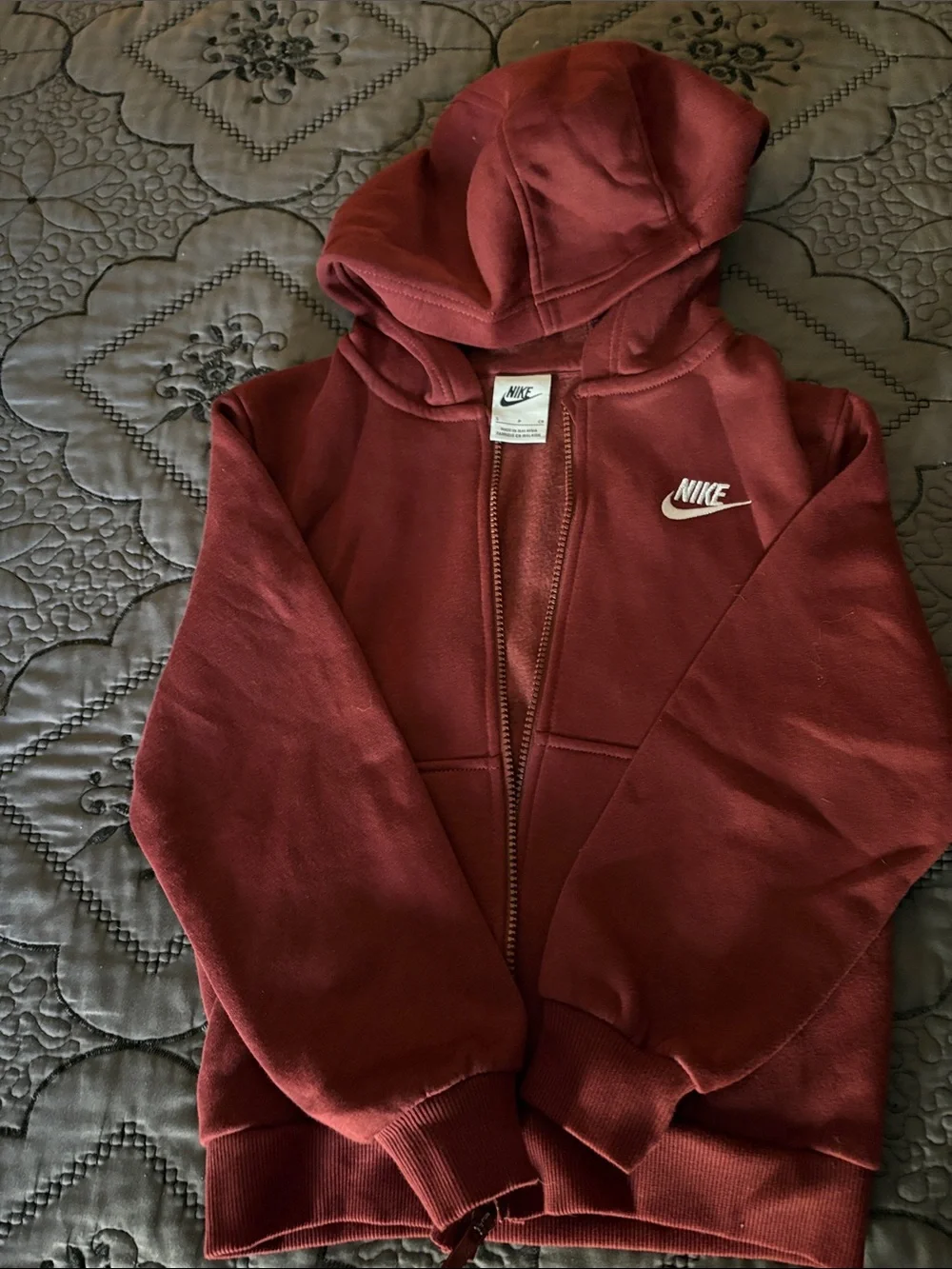 Nike Kids Maroon Jogger Set with White Logo